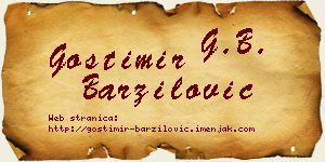 Gostimir Barzilović vizit kartica